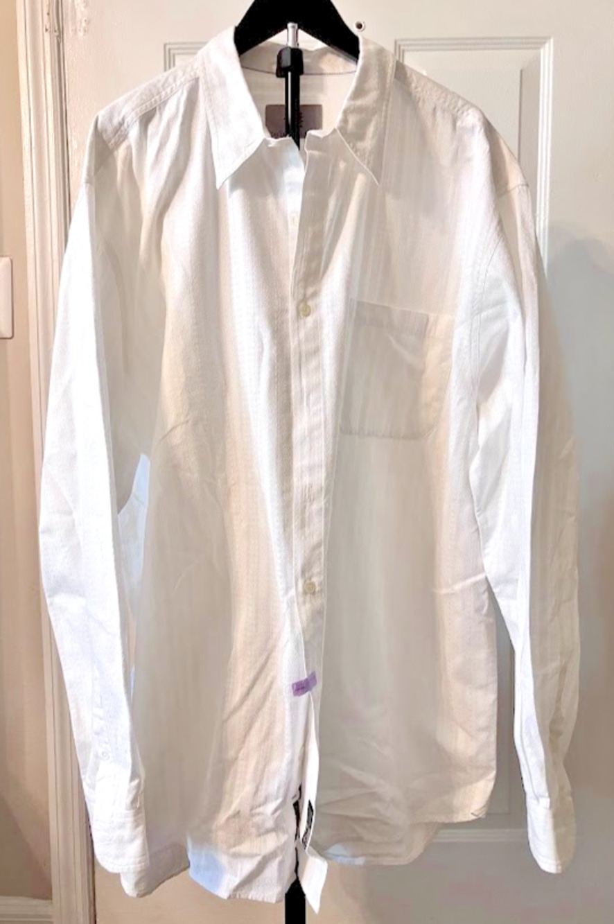 Territory Ahead Shirt Mens 2XLT XXLT White Textured Cotton Button Down Big Tall